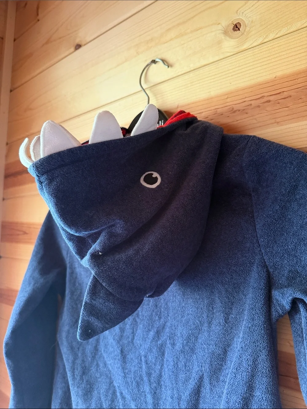 Carter's Navy Shark Hooded Footie One-Piece